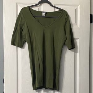 VENUS Deep Green Short Sleeve Top